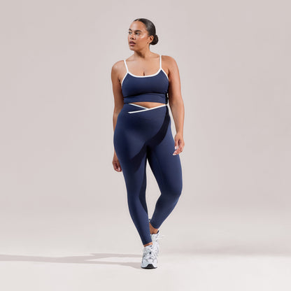 Curve Ultimate Everyday Wrap Waist Leggings - Navy