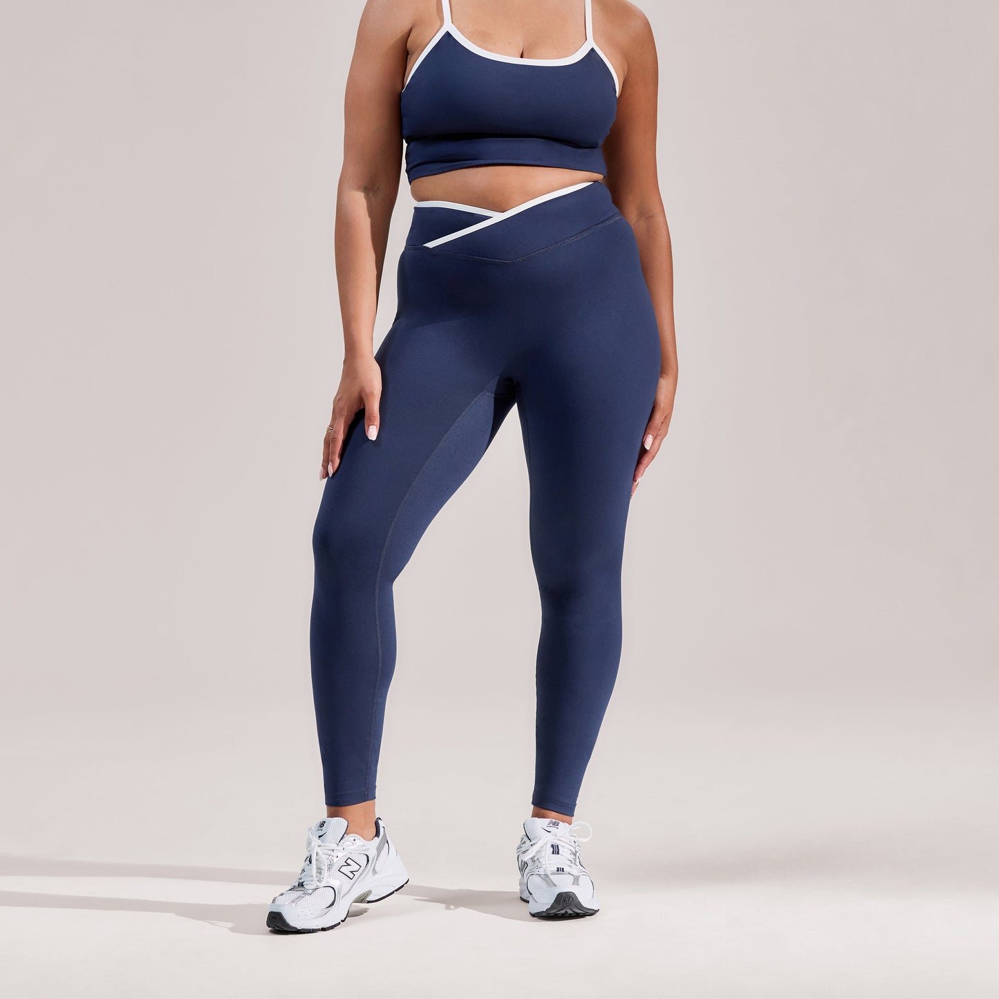 Curve Ultimate Everyday Wrap Waist Leggings - Navy