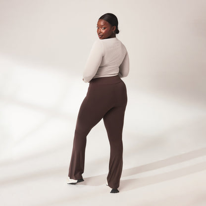 Curve lightweight Flare Leggings - Espresso Brown