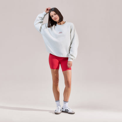 Organic Oversized Sweatshirt The Lovall Collective- Light Grey Marl