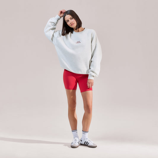 Organic Oversized Sweatshirt The Lovall Collective- Light Grey Marl