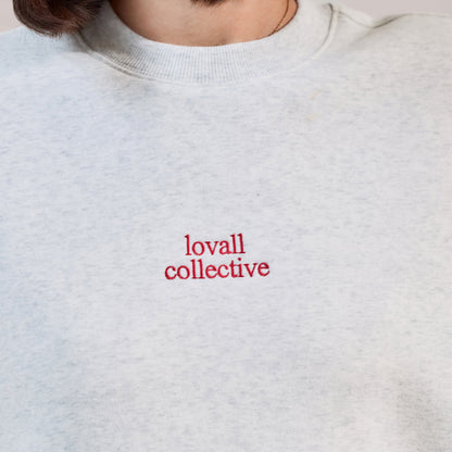 Organic Oversized Sweatshirt The Lovall Collective- Light Grey Marl