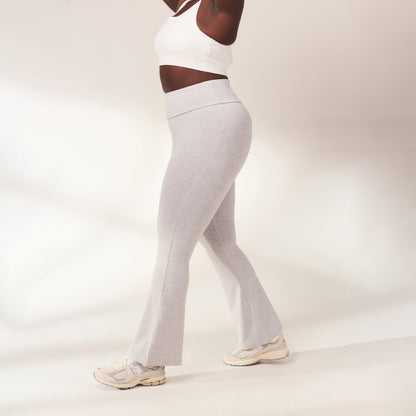 Curve lightweight Flare Leggings - Light Grey Marl