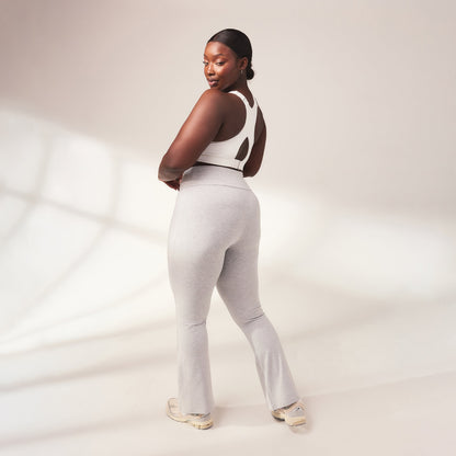 Curve lightweight Flare Leggings - Light Grey Marl