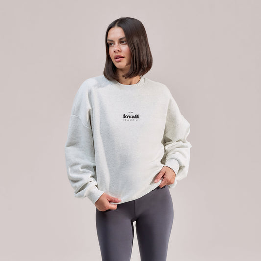 Organic Oversized Sweatshirt Collective - Light Grey Marl