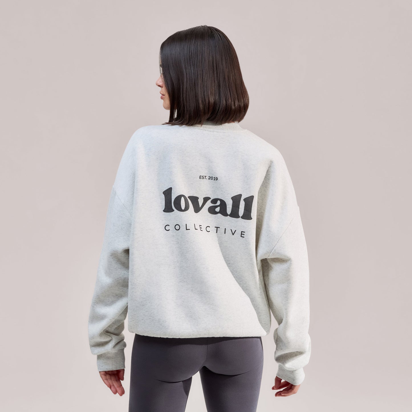 Organic Oversized Sweatshirt Collective - Light Grey Marl