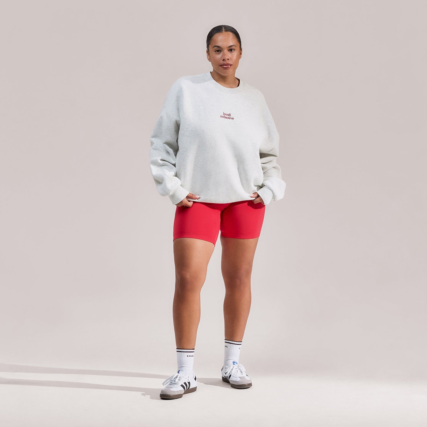 CurveOrganic Oversized Sweatshirt The Lovall Collective - Light Grey Marl