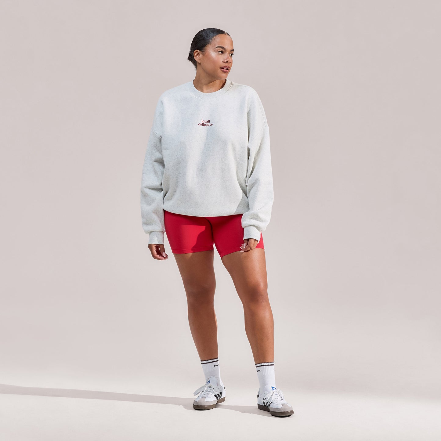 CurveOrganic Oversized Sweatshirt The Lovall Collective - Light Grey Marl