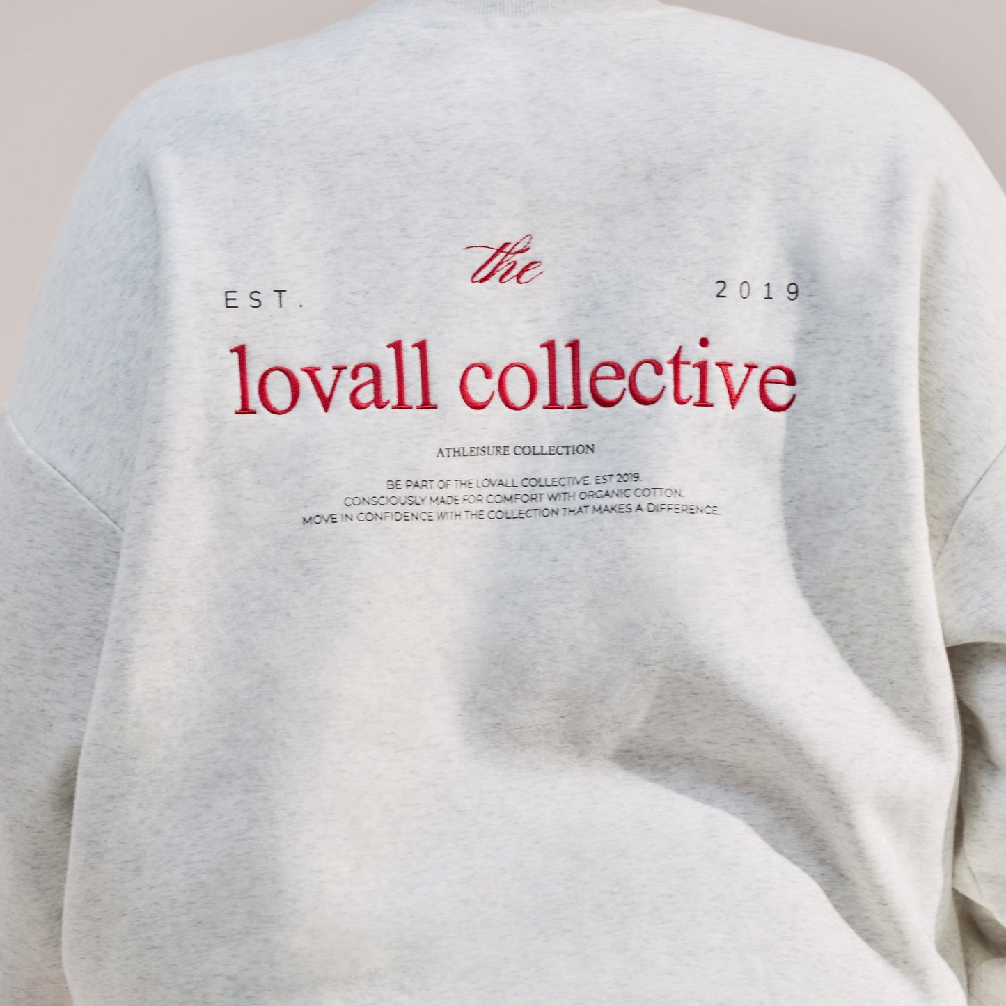 CurveOrganic Oversized Sweatshirt The Lovall Collective - Light Grey Marl