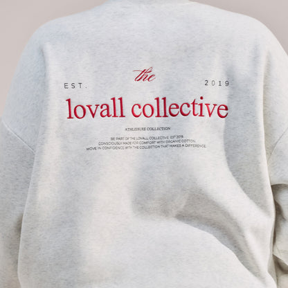 CurveOrganic Oversized Sweatshirt The Lovall Collective - Light Grey Marl