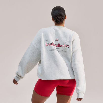 CurveOrganic Oversized Sweatshirt The Lovall Collective - Light Grey Marl