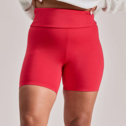 Curve Lightweight Everyday 6 Inch Cycling Shorts - Cherry Red