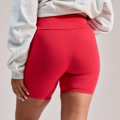 Curve Lightweight Everyday 6 Inch Cycling Shorts - Cherry Red
