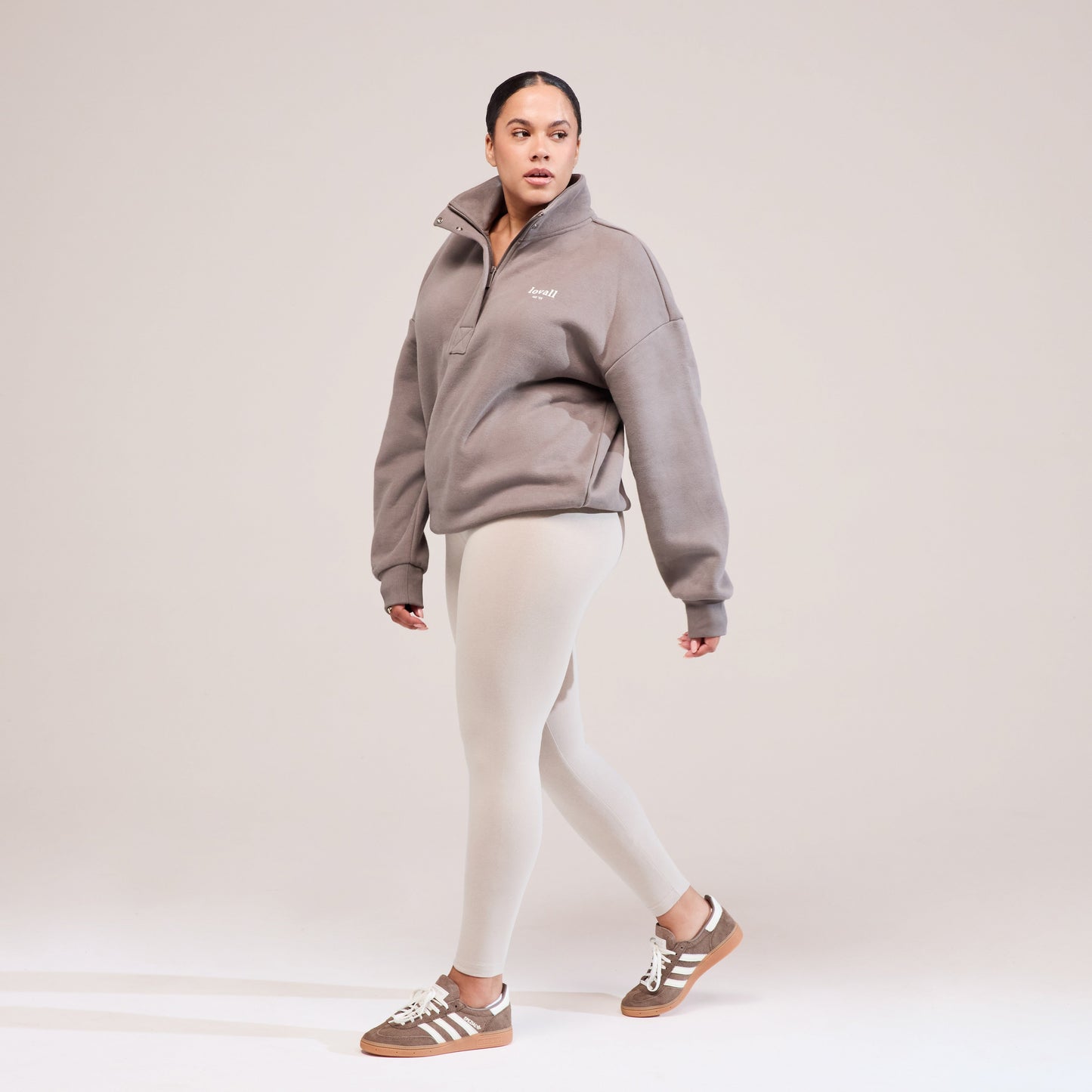 Curve Everyday High Waisted Leggings - Oatmeal Beige