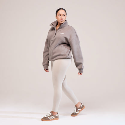 Curve Everyday High Waisted Leggings - Oatmeal Beige