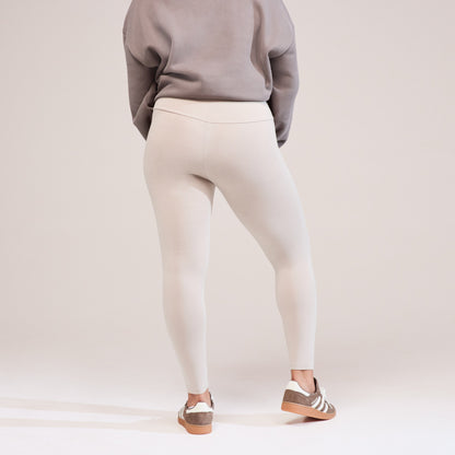 Curve Everyday High Waisted Leggings - Oatmeal Beige