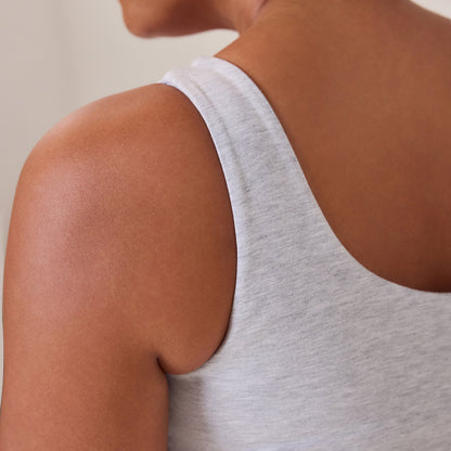 Curve Lightweight Everyday Tank Top - Light Grey Marl