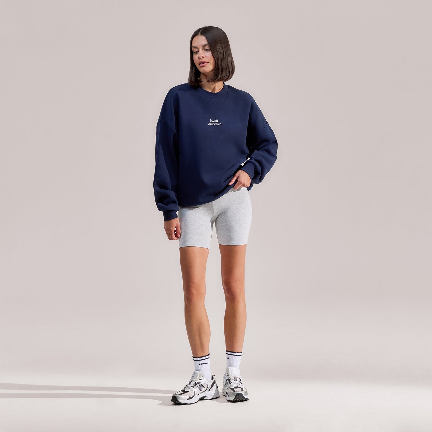 Organic Oversized Sweatshirt The Lovall Collective - Navy