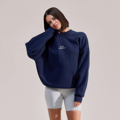 Organic Oversized Sweatshirt The Lovall Collective - Navy