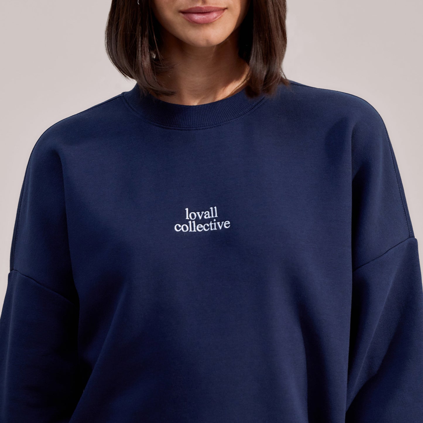 Organic Oversized Sweatshirt The Lovall Collective - Navy