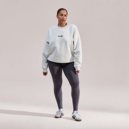 Curve Organic Oversized Sweatshirt Collective  - Light Grey Marl
