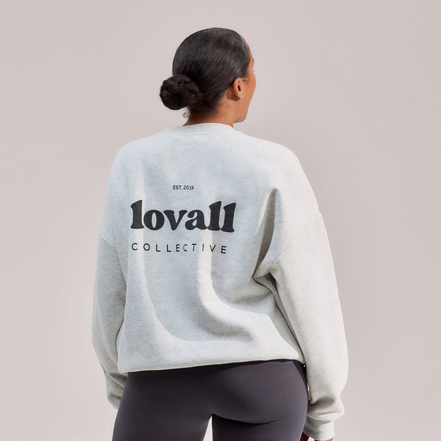 Curve Organic Oversized Sweatshirt Collective  - Light Grey Marl