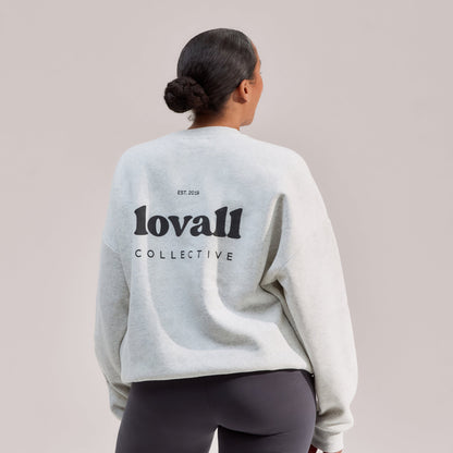 Curve Organic Oversized Sweatshirt Collective  - Light Grey Marl