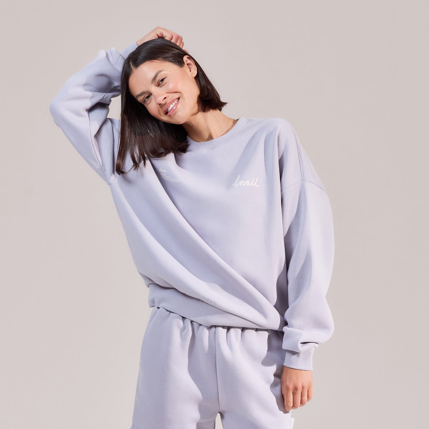 Organic Oversized Sweatshirt Euphoric - Lilac Mist