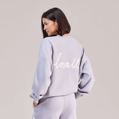 Organic Oversized Sweatshirt Euphoric - Lilac Mist