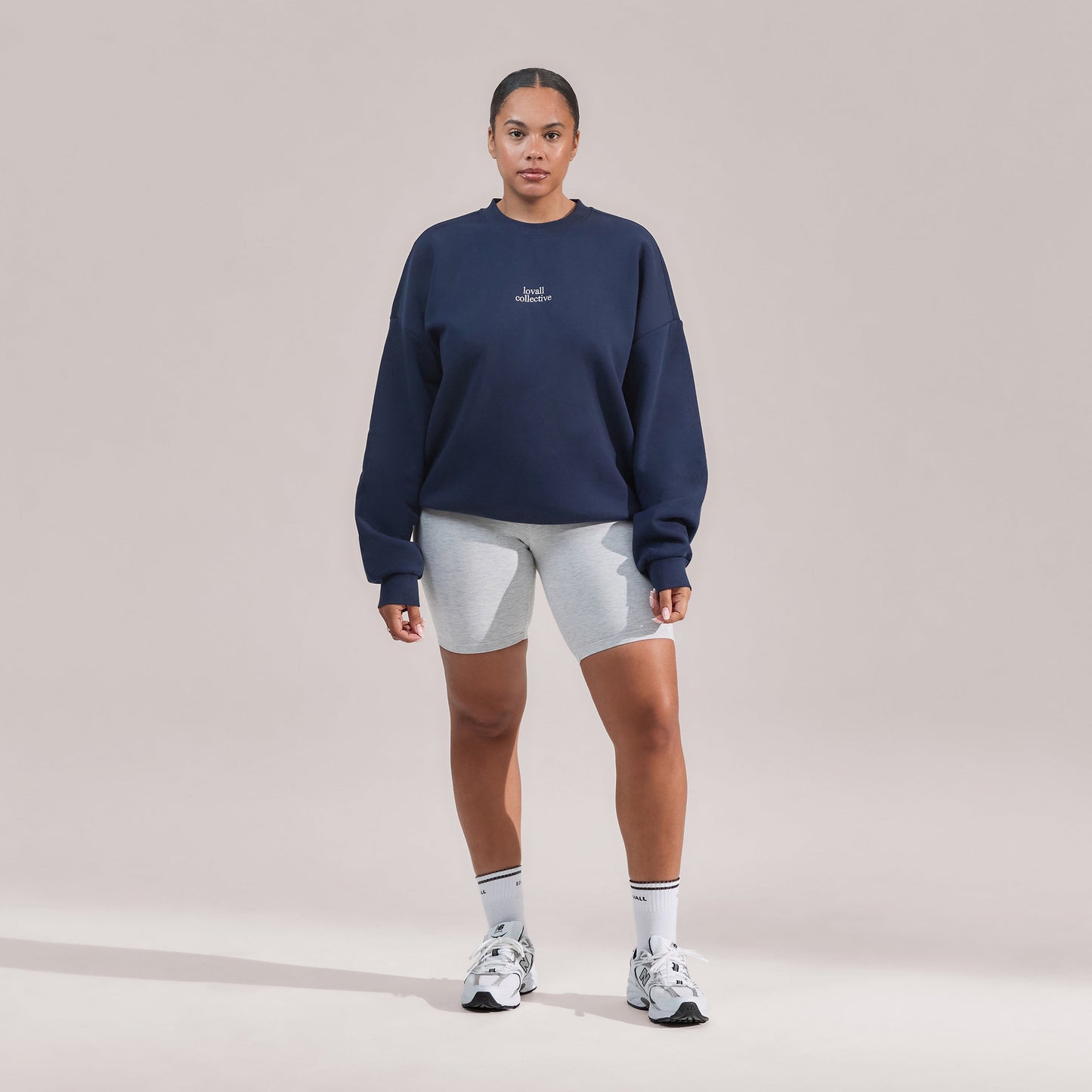 Curve Organic Oversized Sweatshirt The Lovall Collective - Navy
