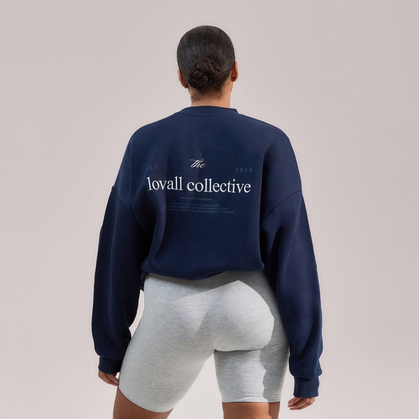 Curve Organic Oversized Sweatshirt The Lovall Collective - Navy