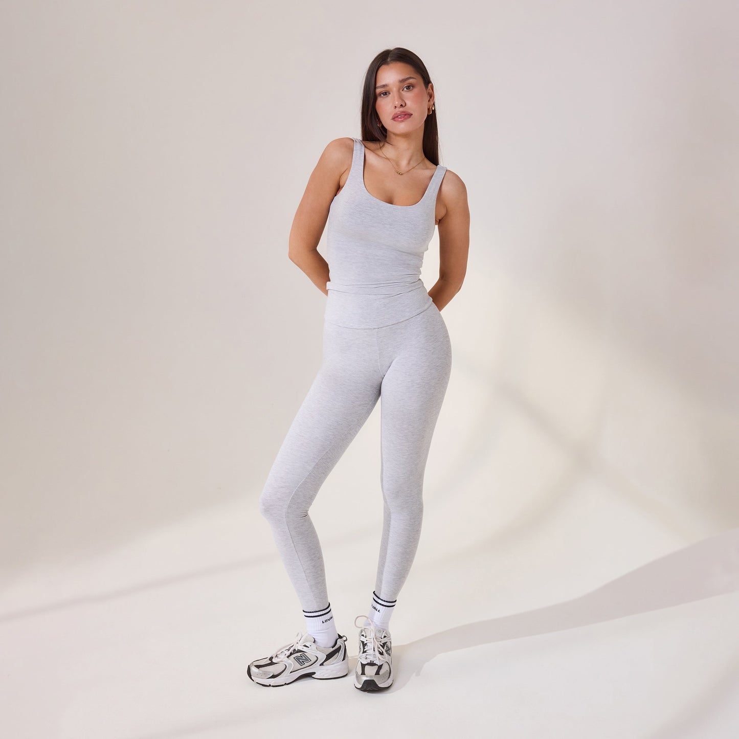 Lightweight Everyday Tank Top - Light Grey Marl