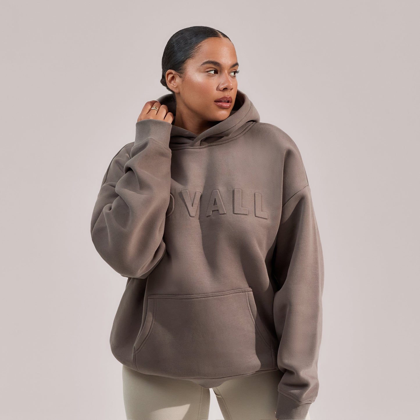 Curve Heavyweight Oversized Hoodie - Mocha