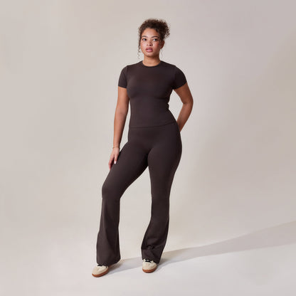Curve Ultimate Everyday Flare Leggings - Black Coffee