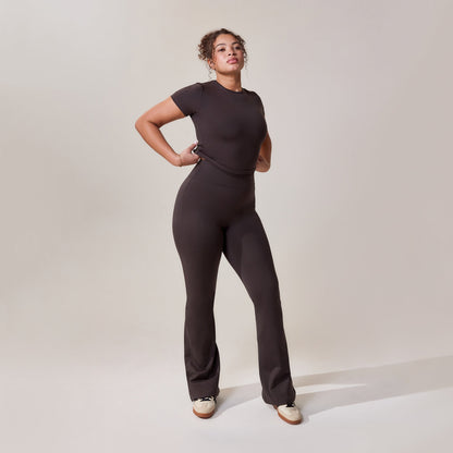Curve Ultimate Everyday Flare Leggings - Black Coffee