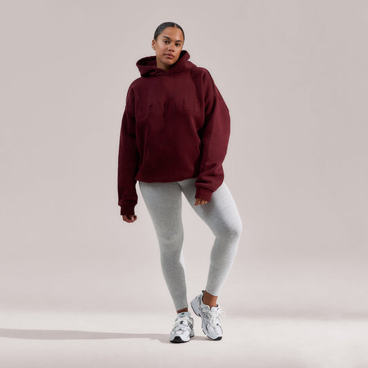 Curve Heavyweight Oversized Hoodie - Burgundy