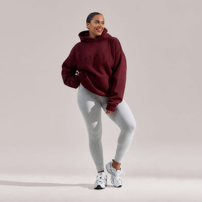 Curve Heavyweight Oversized Hoodie - Burgundy