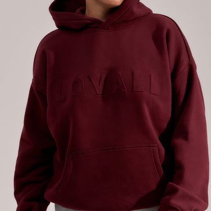 Curve Heavyweight Oversized Hoodie - Burgundy