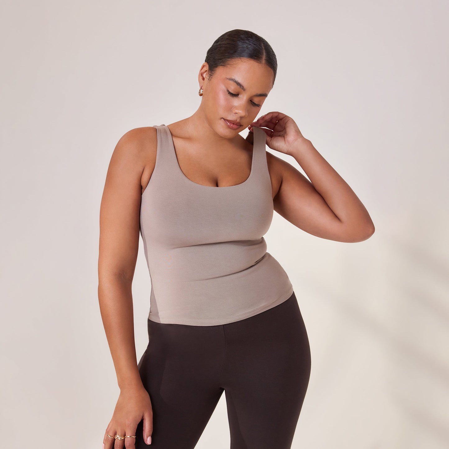 Curve Lightweight Everyday Tank Top - Stone