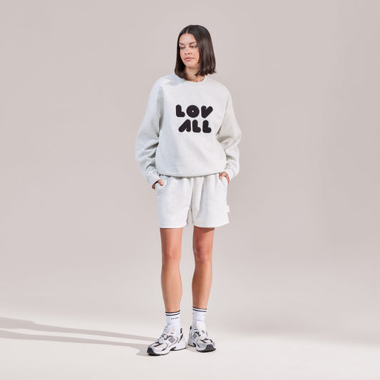 Organic Sweat Shorts - Light Grey Marl