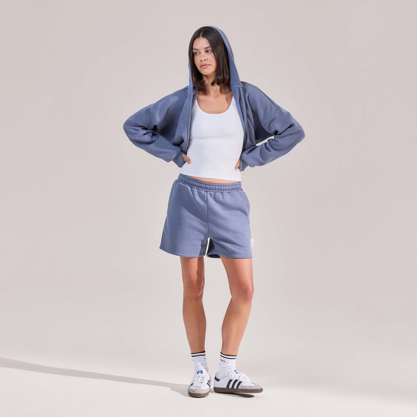Organic Sweat Shorts - Ice Blue