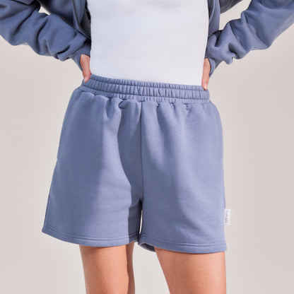 Organic Sweat Shorts - Ice Blue
