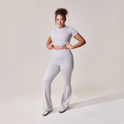Curve Ultimate Everyday Flare Leggings - Light Grey Marl