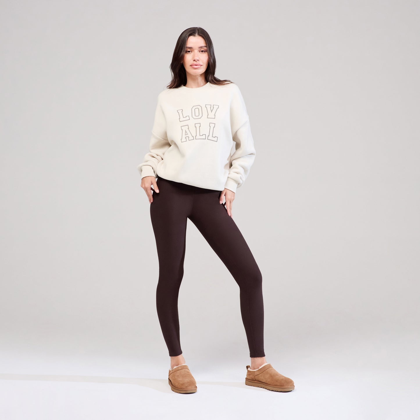 Winter Everyday High Waisted Leggings - Espresso Brown