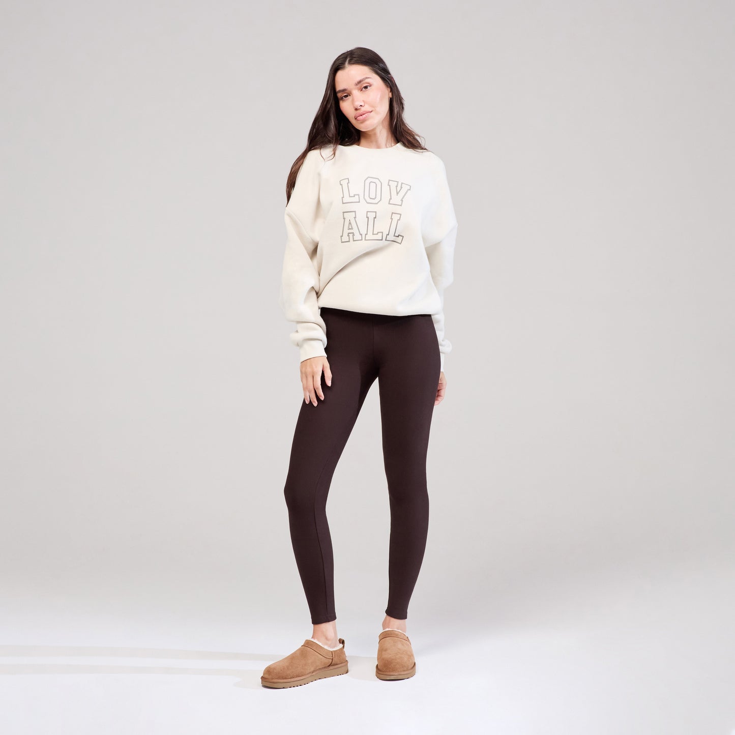 Winter Everyday High Waisted Leggings - Espresso Brown
