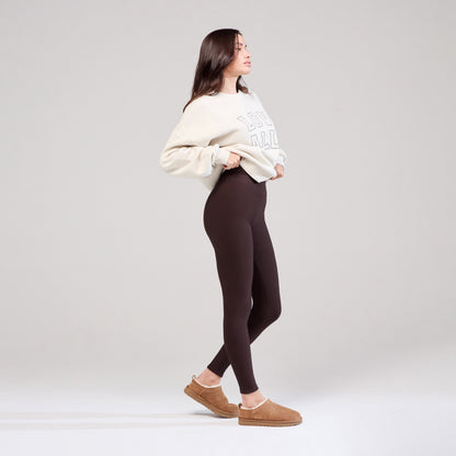 Winter Everyday High Waisted Leggings - Espresso Brown