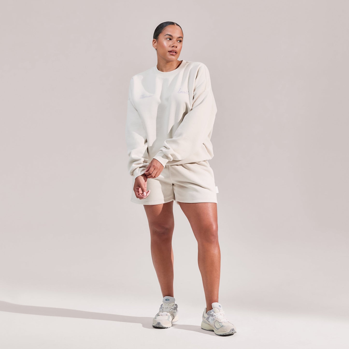 Curve Organic Oversized Sweatshirt Euphoric - Ecru