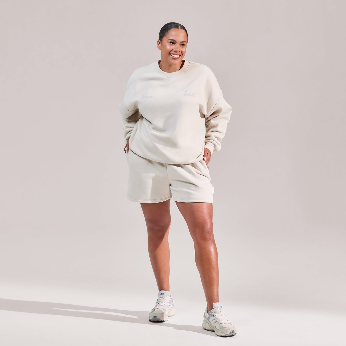 Curve Organic Oversized Sweatshirt Euphoric - Ecru