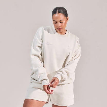 Curve Organic Oversized Sweatshirt Euphoric - Ecru