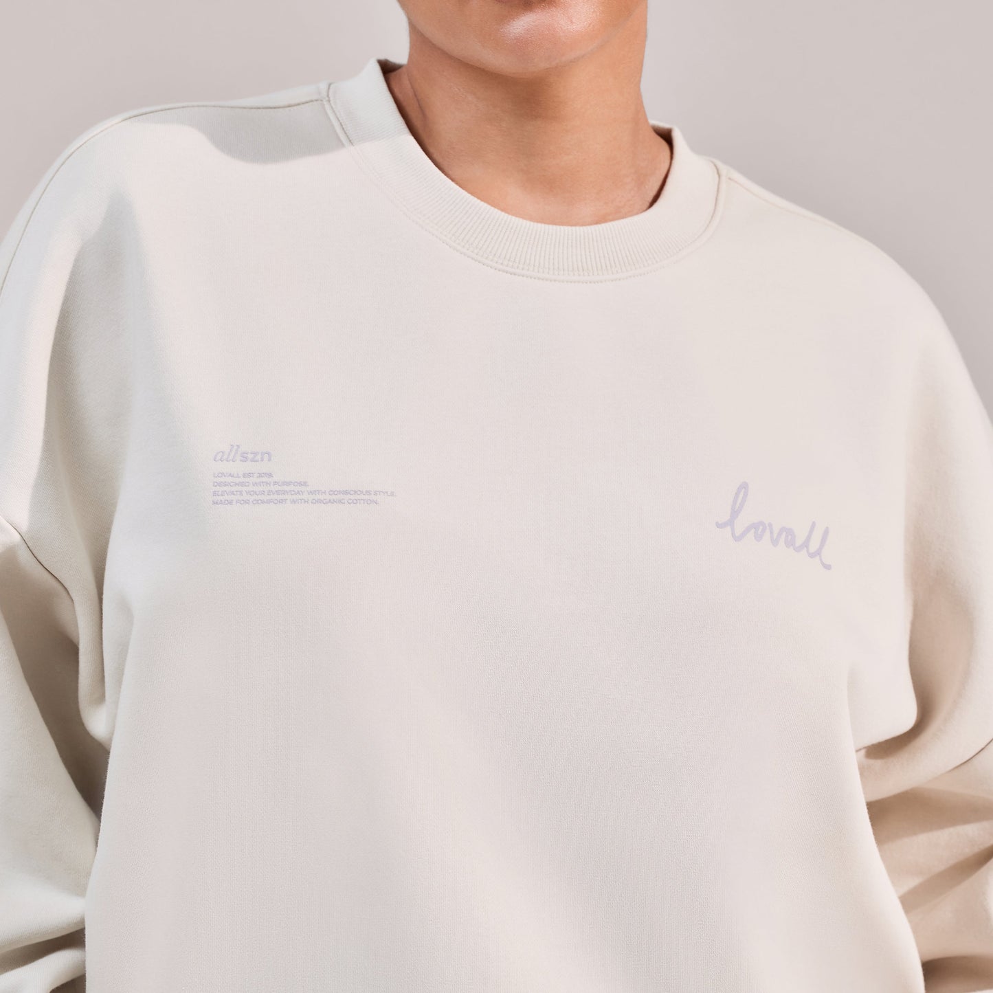 Curve Organic Oversized Sweatshirt Euphoric - Ecru